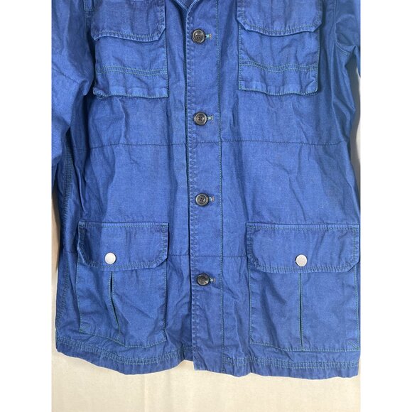 Tommy Bahama Mens Size 46 Chest Blue Jacket Country French Workwear Chore Jacket - Picture 4 of 12